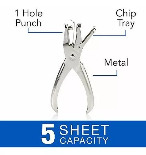 Swingline - Perforadora de 1 agujero, con capacidad de 5 hojas, para papel  de oficina clásico, para papel de manualidades, manualidades de bricolaje