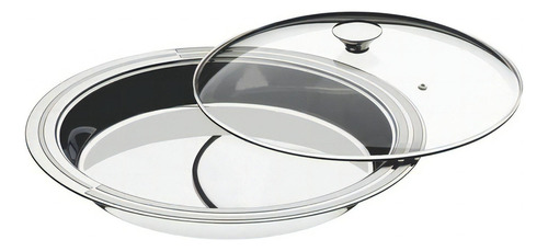 Plato hondo Cyclo con tapa de cristal
