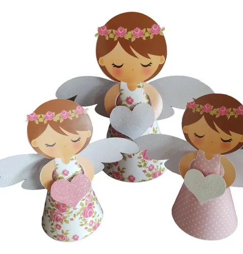 3 Angeles Para Decorar Bautismo Comunion
