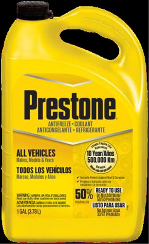 Prestone Antifreeze/coolant 50/50 Cor-guard Color Amarillo 