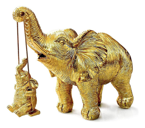 ~? Santa Casa Gold Elephant Decor, Elephant Figurines Collec