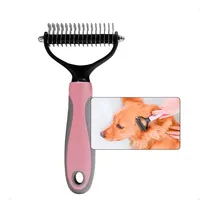 Comprar Peine Deslanador Desenrredador Para Mascotas Perros Y Gatos Color Rosa