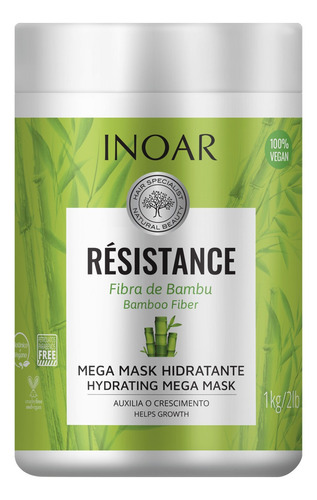 Inoar Résistance Fibra De Bambu - Máscara Capilar 1000g Blz