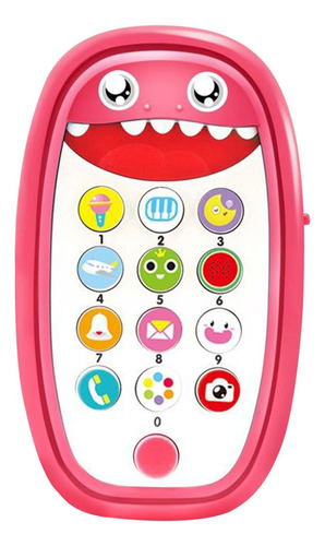 Crianças Shark Music Phone Toys Lights Music Play E Rosa