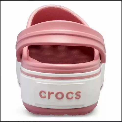 Zuecos Crocs Crocband Plataforma Celeste/rosa/negro