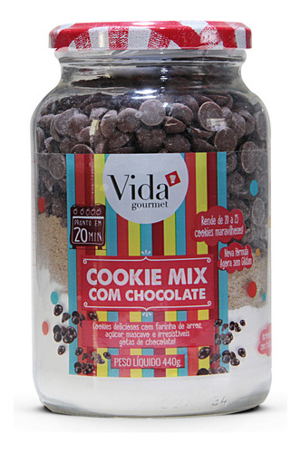 Cookie mix gotas chocolate sin glúten Vida Gourmet 440gr