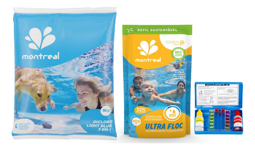 Kit De Tratamento Semanal Para Água De Piscinas