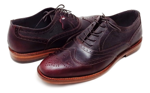 Imagen 5 de 8 de Zapato Bostoniano De Caballero En Fina Flor De Piel Vacuno