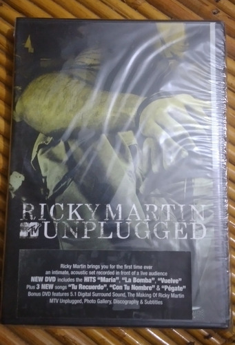 Dvd - Ricky Martin - Unplugged