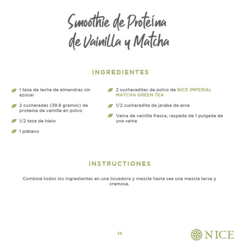 Te Verde Matcha Ceremonial Nice 100% Puro 28 Sobres 1gr C/u