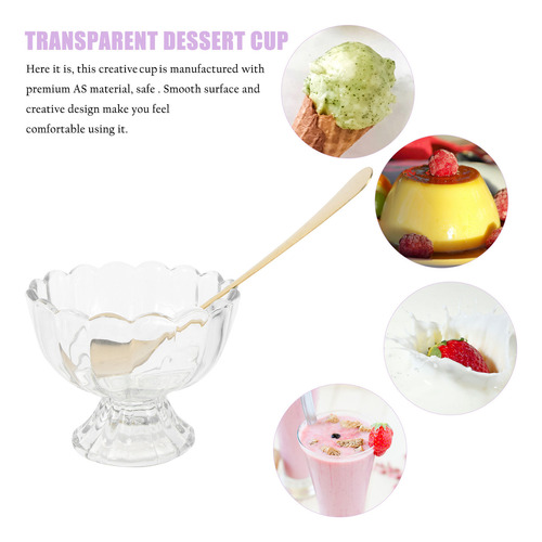 2 Juegos De Tazas De Ensalada Transparentes, Tazas De Pudín