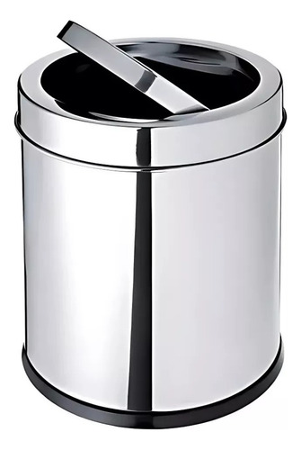 Lixeira Inox 8 Litros Basculante Multiuso Cozinha Casa