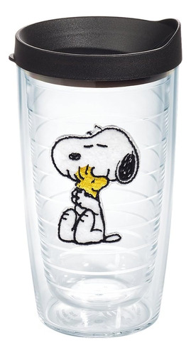 Tervis Peanuts Vaso De Fieltro Con Emblema Y Tapa Negra, 16