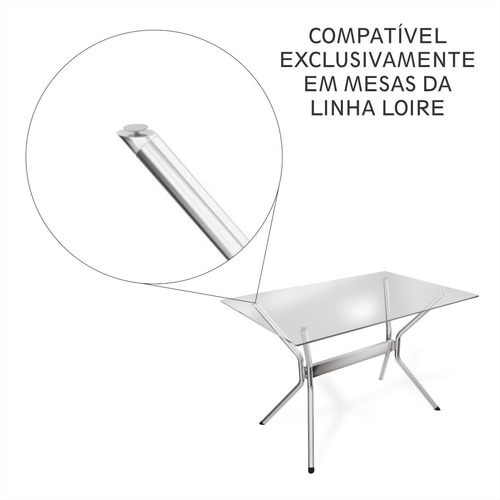 Imagem 2 de 7 de Kit 8 Ponteira Tampa Mesa Tubular Kappesberg Angulo 1 1/4