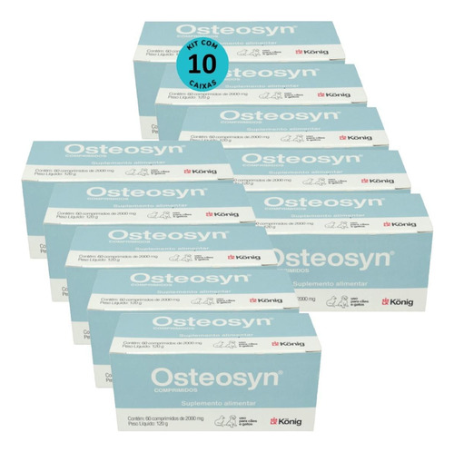 Osteosyn 2000mg 60 Comprimidos Cães E Gatos Raças Grandes