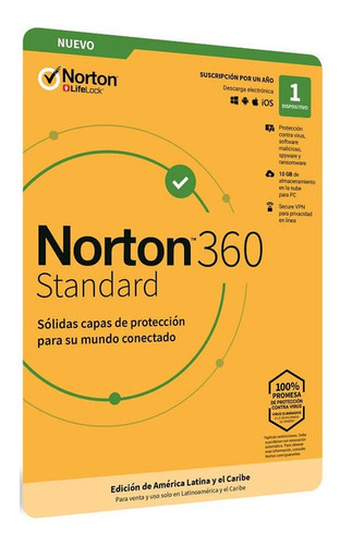 Norton 360 Standard 10gb Para 1 Dispositivo - Digital