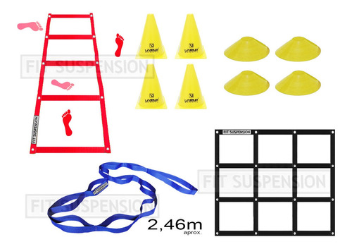 Escada De Agilidade Coordenação Motora Cones Along Quadrado