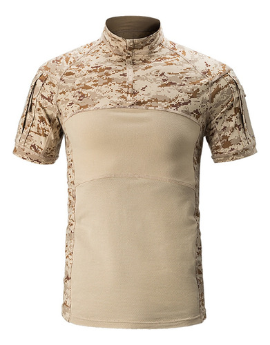 Camisa Militar  Camisa Táctica De Camuflaje De Manga Corta P