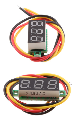 Voltímetro Digital Led Dc 0-100 V, 2 Unidades [u]