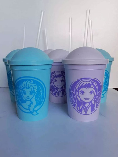 20 Souvenir Vaso Tapa Milkshake Personalizado Cumple Golosin