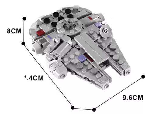 Star Wars Halcón Milenario X Wing Tie At-st Set 4 Piezas