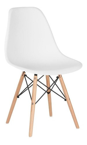 Cadeira  Eames Jantar Cozinha Wood  Dsw  Eiffel Branco