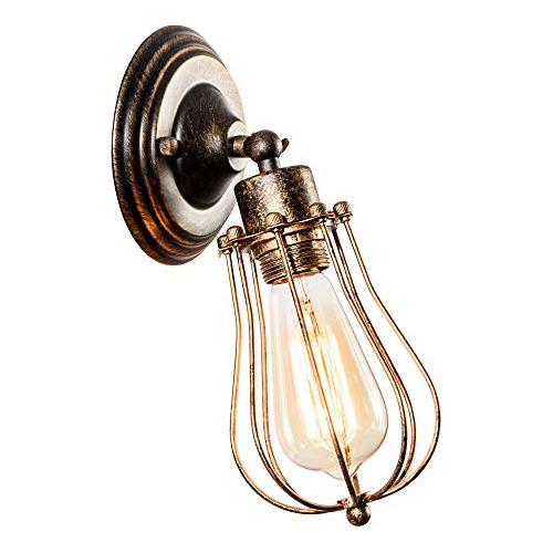 Lámpara De Pared Industrial Luling, Iluminación Vintage, Aju