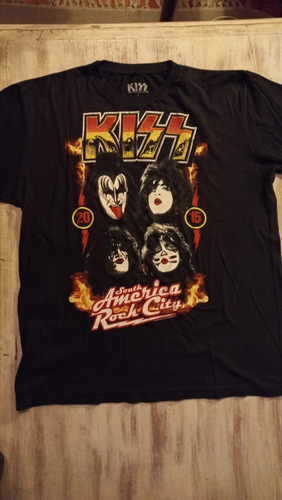 Remera Camiseta Kiss rock  Show Uruguay