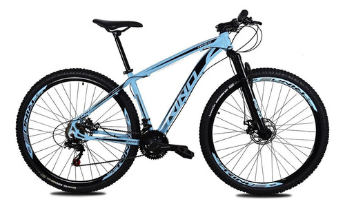 Bicicleta Aro 29 Rino Everest A Disco 24 Vel. Cubo Roletado Cor Azul Tamanho Do Quadro 19