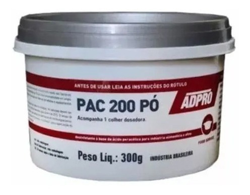 Imagem 2 de 5 de 10 Desinfetantes Em Pó Pac 200 Assepsia Limpeza De Chopeiras