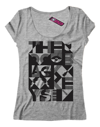 Remera Mujer Black Keys Palabras Rp50 Dtg Premium