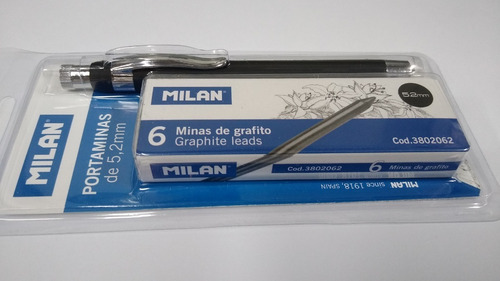 Portaminas Milan Touch 5.2 + Minas De Recambio Afilaminas