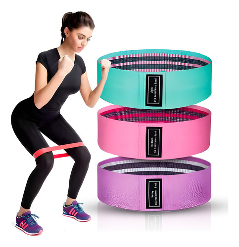 Kit 3 Mini Band Faixa Elástica Hip Acessórios Esportivos Para Treino Em Casa Academia - Loja Gudeltec