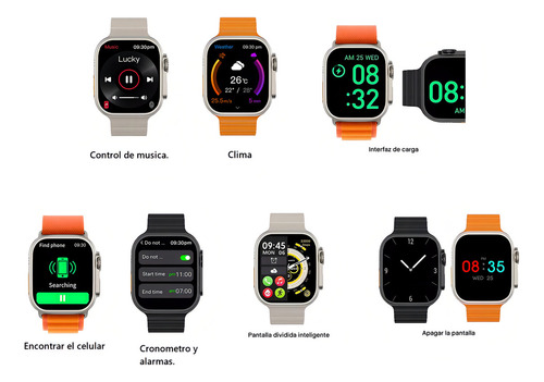 Smartwatch Isdewatch T900 Ultra Max 2 Smartwatch Dual Touch Function Tela sensível ao toque de 2,3 polegadas Bluetooth Chamadas Notificações Sensor de Frequência Cardíaca Esportivo Preto