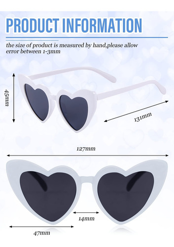 Paquete De 6 Lentes De Sol En Forma De Corazón For Niños