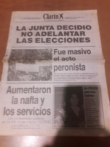 Diario Clarín 19 10 1982 Itaipú Peronismo 17 De Octubre Prod