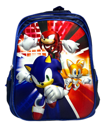 Mochila Sonic Generacion Dorada Con Detalles Unicos Relieves