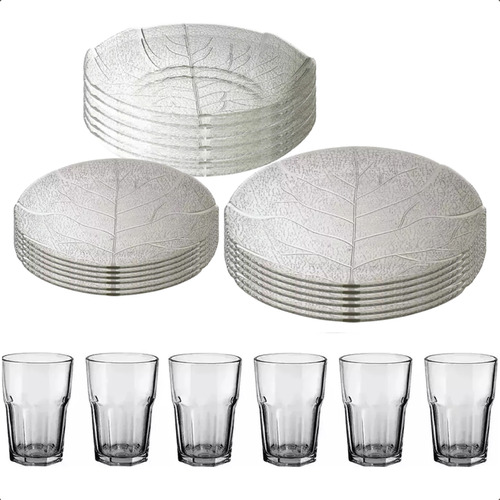 Juego Vajilla 24 Piezas Set De Platos Vasos Durax Kuchen 