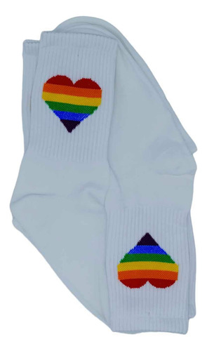Calcetas Corazon Arcoiris Prime Orgullo 2 Pares Colores