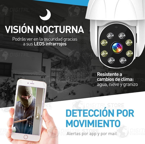 Imagen 5 de 10 de Kit 3 Camara Seguridad Ip Exterior Wifi Domo Inalambrica