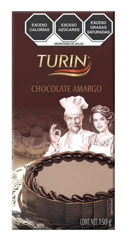 Barra De Chocolate Turin Amargo 150 G