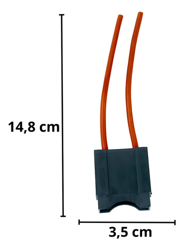 Porta Fusível Suporte Com Fio 4,00mm E Fusível Lâmina Max