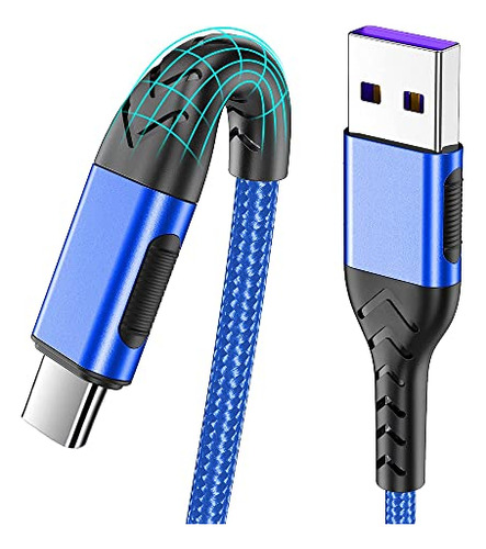 Cable Durcord Usb C, 2pack 6ft Carga Rápida 6carga Usb Tip