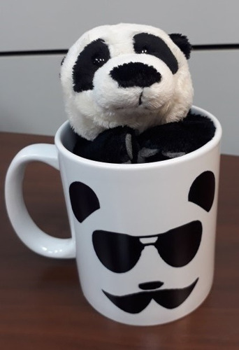 Presente Namorado Ursinho Urso Panda Com Caneca Sempre Certo