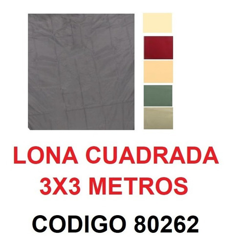 Lona Cuadrada En Tela Avion Dif. Colores 3x3 Metros