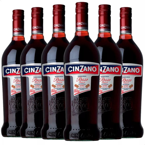 Aperitivo Cinzano Rosso 450ml Vermouth Americano X 6