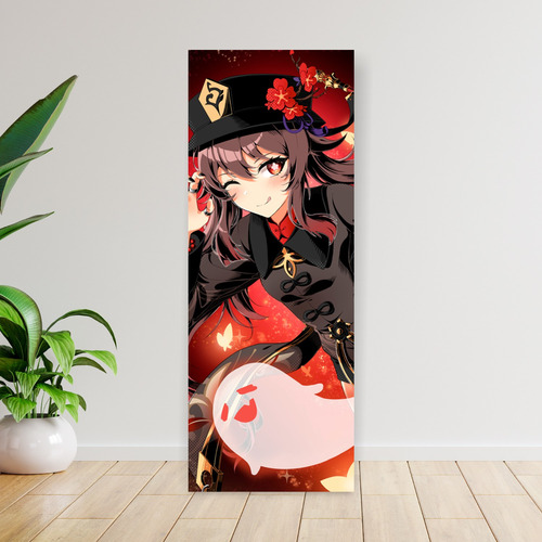 Cuadro Grande 30x80 Cm Genshin Impact Hu Tao Espiritu
