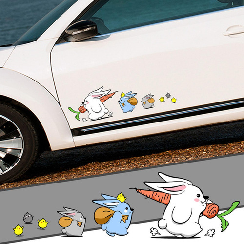Animal Bunny Stickers Gráfico Para Motos Coches Izquierda L