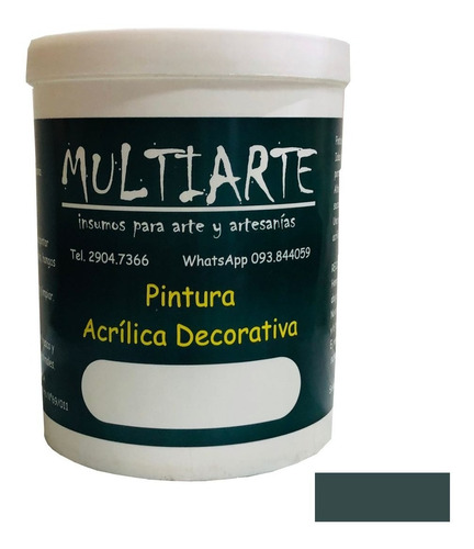 Pintura Acrílica Al Agua Cemento 1 Litro Multiarte