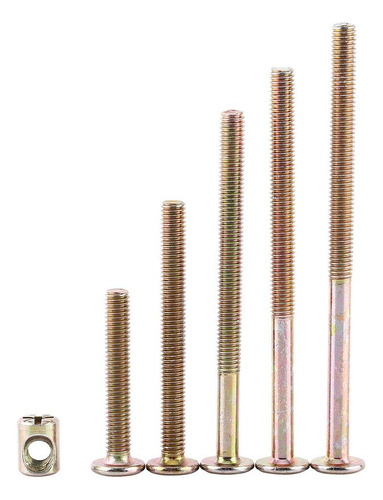 Tornillos Para Muebles, 10 Tornillos De Acero Al Carbono Con Tuercas De Barril Tuerca De Clavija Conector De Fijación Para Muebles Cunas Camas Cuna Y Sillas(60mm),tornillo